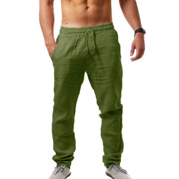 Hip-hop breathable cotton and linen sports trousers 27