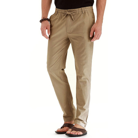 Elastic waist cotton versatile solid color sweatpants 22