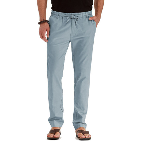 Elastic waist cotton versatile solid color sweatpants 23