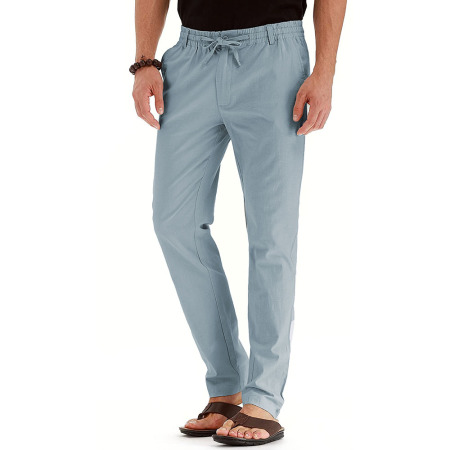 Elastic waist cotton versatile solid color sweatpants 23