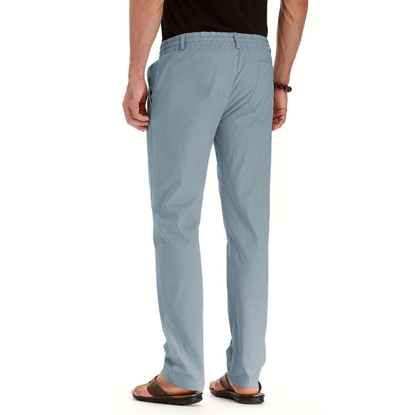Elastic waist cotton versatile solid color sweatpants 23