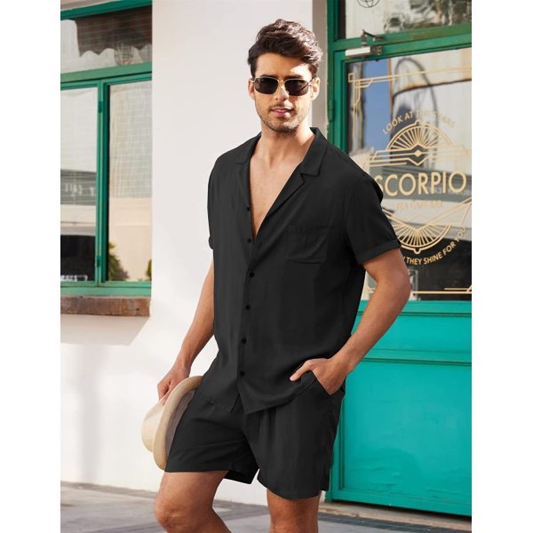 Loose casual cotton cardigan shirt shorts 38