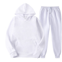 Solid color hooded pullover casual sweatshirt 48