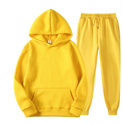 Solid color hooded pullover casual sweatshirt 48