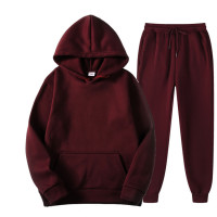 Solid color hooded pullover casual sweatshirt 50