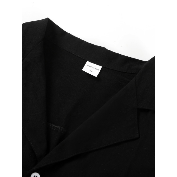 Summer lapel solid color short-sleeved shirt 17