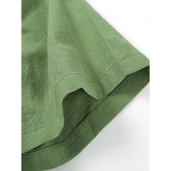 Summer lapel solid color short-sleeved shirt 19