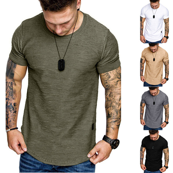 Bamboo cotton solid color round neck t-shirt 141