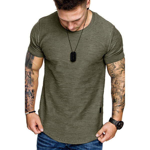 Bamboo cotton solid color round neck t-shirt 141