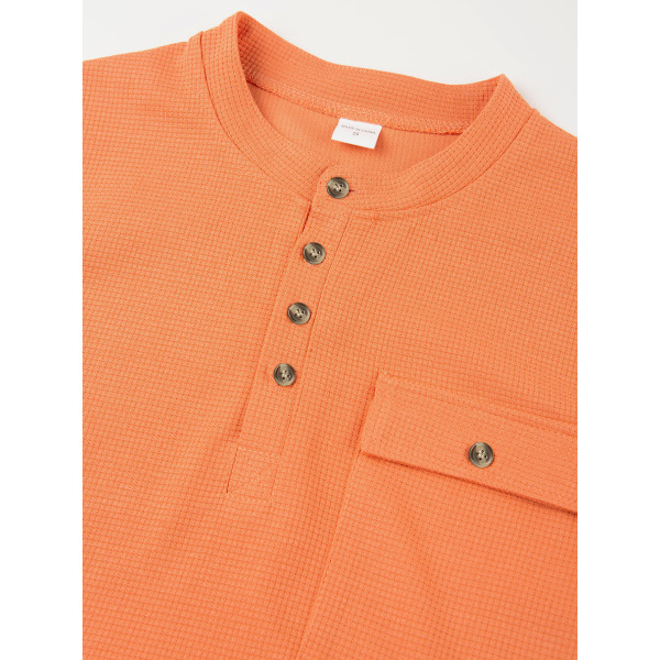 Bottoming shirt men's t-shirt henley collar top 115