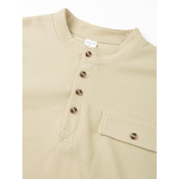Bottoming shirt men's t-shirt henley collar top 116
