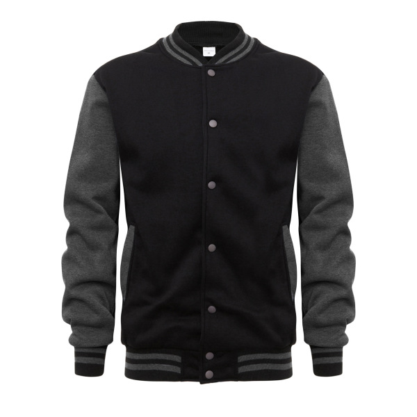 Button zipper baseball jacket 136