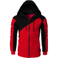 Contrast color jacket men's slim hooded sweatshirt 57