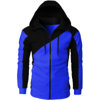Contrast color jacket men's slim hooded sweatshirt 58