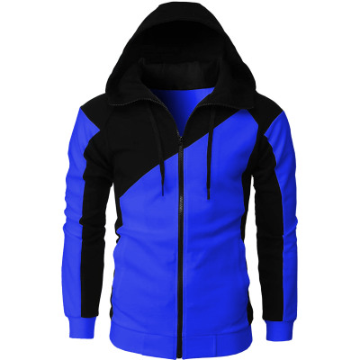 Contrast color jacket men's slim hooded sweatshirt 58