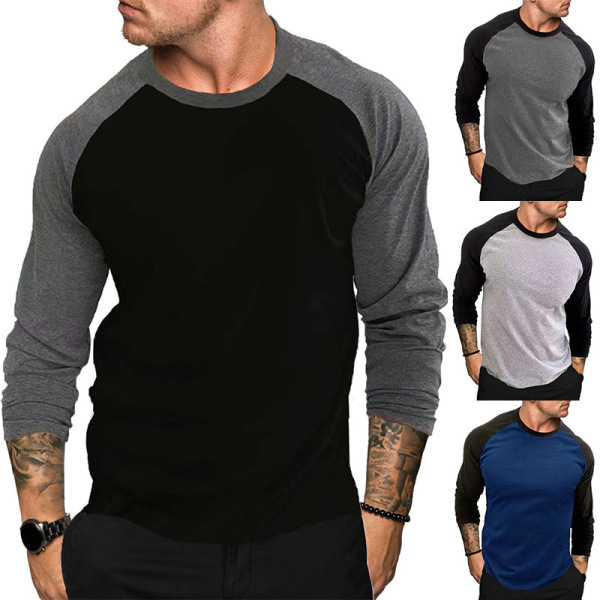 Round neck T-shirt, loose and breathable large size bottoming shirt 55