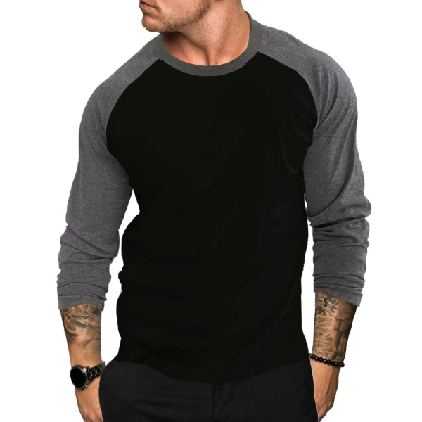 Round neck T-shirt, loose and breathable large size bottoming shirt 55