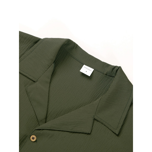 Loose large size casual lapel long sleeve shirt 64