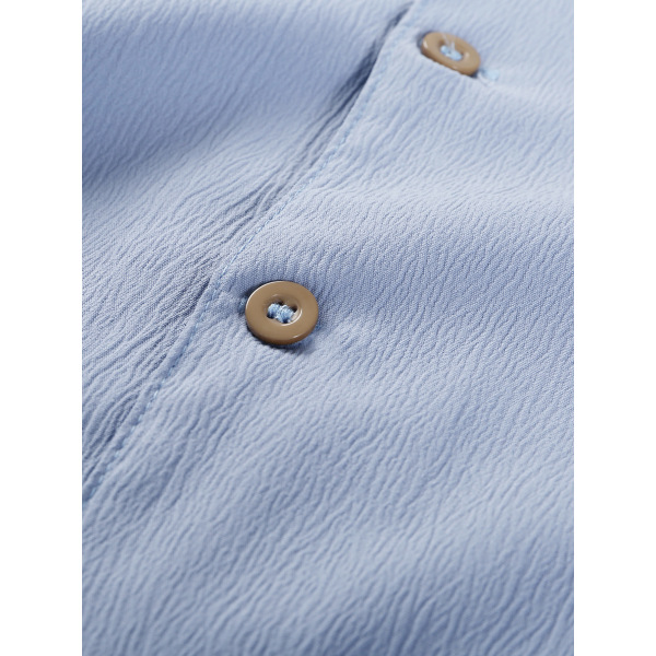 Loose large size casual lapel long sleeve shirt 65