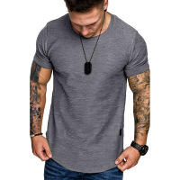 Bamboo cotton solid color round neck t-shirt 140