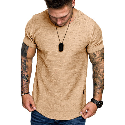 Bamboo cotton solid color round neck t-shirt 140