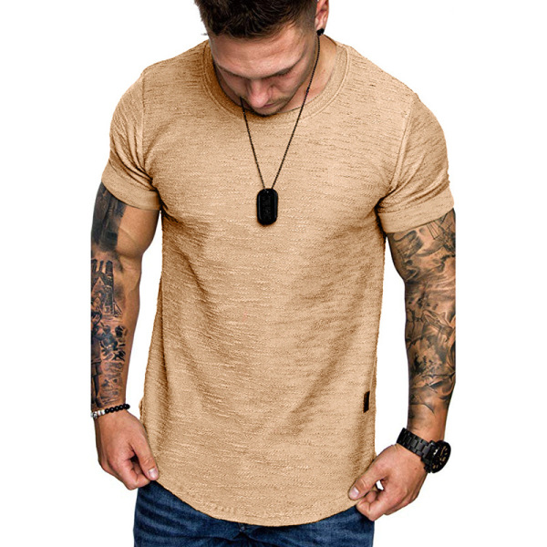 Bamboo cotton solid color round neck t-shirt 140