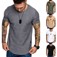 Bamboo cotton solid color round neck t-shirt 140