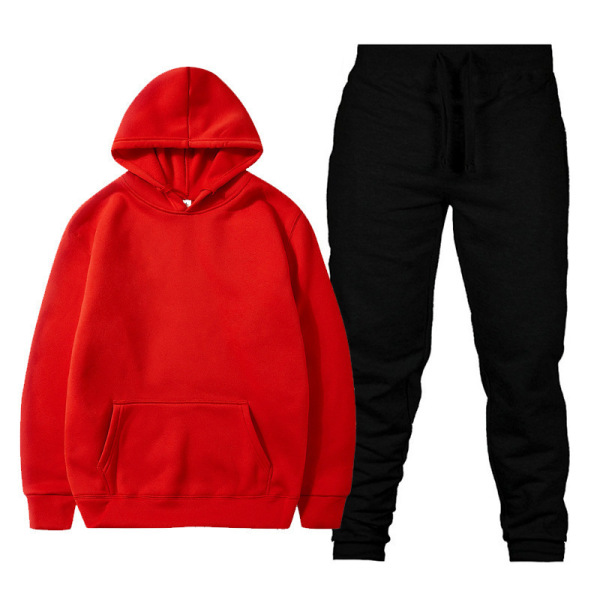 Solid color hooded pullover casual sweatshirt 52