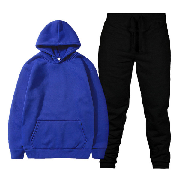 Solid color hooded pullover casual sweatshirt 53
