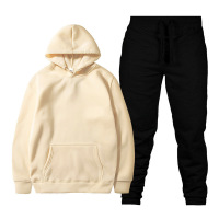 Solid color hooded pullover casual sweatshirt 54