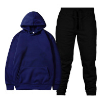 Solid color hooded pullover casual sweatshirt 54