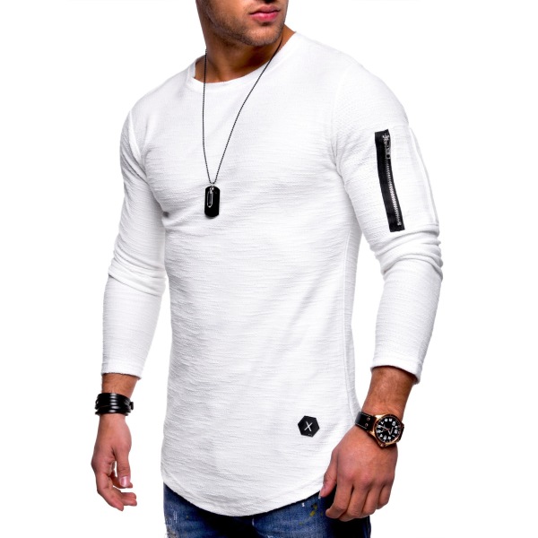 Zipper personalized casual bottoming shirt T-shirt 66