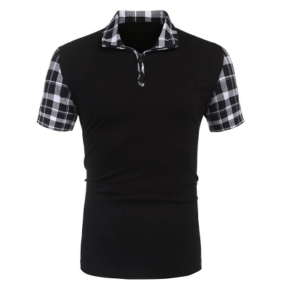 Polo shirt men's short-sleeved solid color T-shirt 159